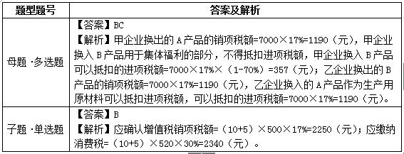 易错易混18以物易物增值税消费税契税土地增值税处理